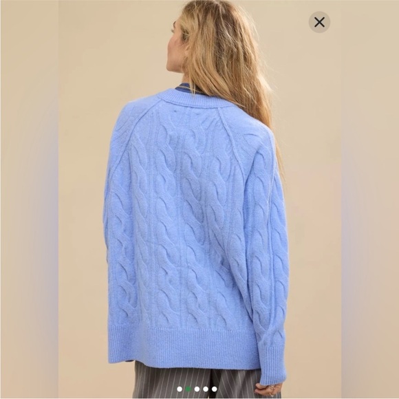 Aerie periwinkle Blue Cable Knit Sweater - Picture 2 of 7